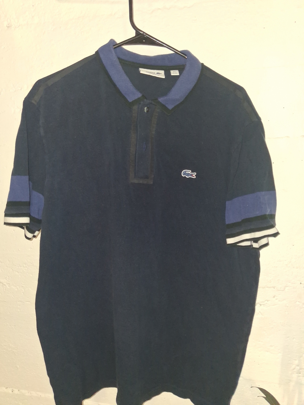 Lacoste Men's Dark Navy Polo with Blue Trim